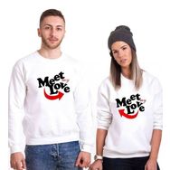 Tshirthane Meet My Love 2'li Sevgili Sweatshirt
