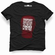 Tshirthane Mike Tyson Everybody Has a Plan Siyah Erkek T-shirt