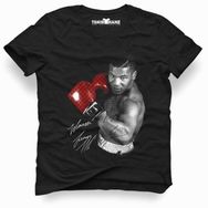 Tshirthane Mike Tyson İmza Siyah Erkek T-shirt