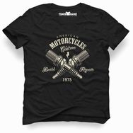 Tshirthane Motor Buji California Siyah Erkek T-shirt