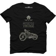 Tshirthane Motorcycle Vintage Siyah Erkek T-shirt