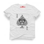 Tshirthane Motorhead İskanbil İskelet Beyaz Erkek T-shirt