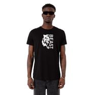 Tshirthane Mr Beast Half Face Siyah Erkek T-shirt