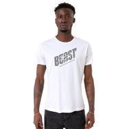 Tshirthane Mr Beast Make the World Beyaz Bisiklet Yaka Erkek T-shirt