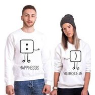Tshirthane Mutluluk Benim Yanımda 2'li Sevgili Sweatshirt