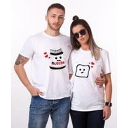 Tshirthane Nutellam Ekmek Dilimim 2'li Sevgili T-shirt