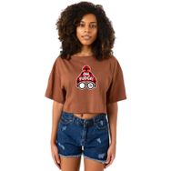 Tshirthane Oh Fudge Christmas Kahverengi Kadın Crop