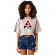 Tshirthane Oh Fudge Christmas Taş Rengi Kadın Crop