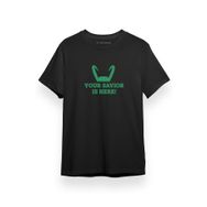 Tshirthane P17220S1059 Loki Your Savior is Here Siyah Kısa Kol Erkek T-shirt