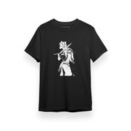 Tshirthane P17348S8526 Gintama Anime Gintoki Black White Siyah Kısa Kol Erkek T-shirt