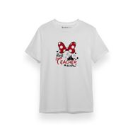 Tshirthane P17412S3262 Best Teacher Ever Beyaz Erkek T-shirt