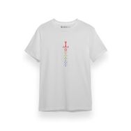 Tshirthane P17493S8834 Dungeons And Dragons Rainbow Dice Sword Beyaz Erkek T-shirt