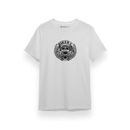 Tshirthane P17668S4027 Bikers Skull Logo Beyaz Erkek T-shirt