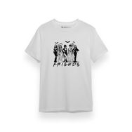 Tshirthane P17724S2209 Halloween Friends Kısa Kol Erkek Beyaz T-shirt