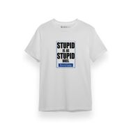Tshirthane P17740S5271 Forrest Gump Stupid Is As Stupid Does Beyaz Erkek T-shirt