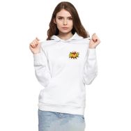 Tshirthane P18328S9137 Big Bang Theory Bang Logo Beyaz Kadın Kapüşonlu Sweatshirt
