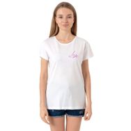 Tshirthane P18399S9126 Bisiklet Yaka Beyaz Kadın T-shirt