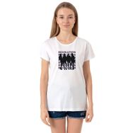 Tshirthane P18435S6418 Bisiklet Yaka Beyaz Kadın T-shirt