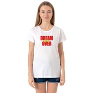 Tshirthane P18757S3324 Bisiklet Yaka Beyaz Kadın T-shirt