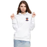 Tshirthane P18776S9659 Dubious Handles Logo 3ip Kapüşonlu Kadın Beyaz Sweatshirt