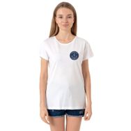 Tshirthane P18889S9137 Bisiklet Yaka Beyaz Kadın T-shirt