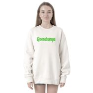 Tshirthane P18977S7717 Goosebumps Lettern Beyaz Kadın Kapüşonlu Sweatshirt