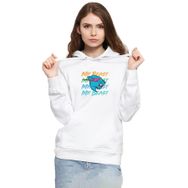 Tshirthane P19159S3794 Mr Beast Lettern 3ip Kapşonlu Kadın Beyaz Sweatshirt
