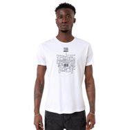 Tshirthane P19543S4478 Bisiklet Yaka Beyaz Erkek T-shirt