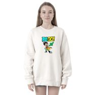 Tshirthane P19723S6649 Teen Titans Go Robin Beyaz 2ip Kadın Sweatshirt