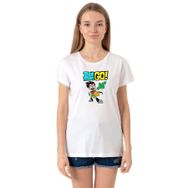 Tshirthane P19730S3244 Bisiklet Yaka Beyaz Kadın T-shirt
