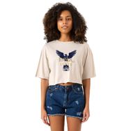 Tshirthane P19760S9350 The Fall of the House of Usher Raven Bej Kadın Crop
