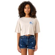 Tshirthane P19785S7004 The Mentalist Blue Bird Lodge Bej Kadın Crop