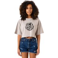 Tshirthane P20111S909 100 Per Cent That Witch Taş Rengi Kadın Crop
