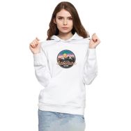 Tshirthane P20147S8725 And So The Adventure Begins Beyaz Kadın Kapüşonlu Sweatshirt