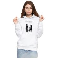 Tshirthane P20524S5518 Clannad Anime After Story 3ip Kapüşonlu Kadın Beyaz Sweatshirt