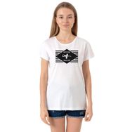 Tshirthane P20665S5250 Bisiklet Yaka Beyaz Kadın T-shirt