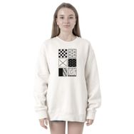 Tshirthane P20824S5332 Demon Slayer Anime Patterns 2ip Kadın Beyaz Sweatshirt