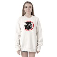 Tshirthane P20852S4453 Demon Slayer Anime Squad Demon Slayer Kimetsu No Yaiba 2ip Kadın Beyaz Sweatshirt