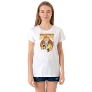 Tshirthane P20931S5676 Bisiklet Yaka Beyaz Kadın T-shirt