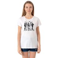 Tshirthane P21237S5822 Bisiklet Yaka Beyaz Kadın T-shirt