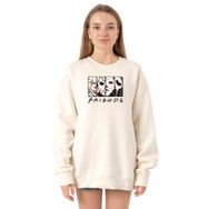 Tshirthane P21329S8180 Ekru Kadın Sweatshirt