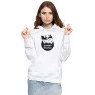 Tshirthane P21904S2467 Merry Christmas Sleigh 3ip Kapşonlu Kadın Beyaz Sweatshirt