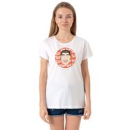 Tshirthane P22061S3603 Bisiklet Yaka Beyaz Kadın T-shirt