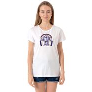 Tshirthane P22189S1850 Bisiklet Yaka Beyaz Kadın T-shirt