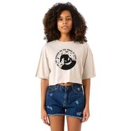 Tshirthane P22357S8596 Oogie Boogie Bej Kadın Crop