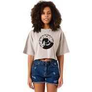 Tshirthane P22360S1574 Oogie Boogie Taş Rengi Kadın Crop