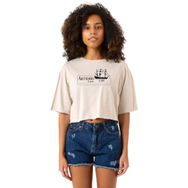 Tshirthane P22385S5902 Outlander Artemis Crew Bej Kadın Crop