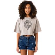 Tshirthane P22417S8539 Outlander Je Suis Prest Taş Rengi Kadın Crop