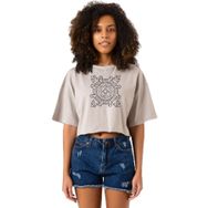 Tshirthane P22538S4813 Relic Fragment Taş Rengi Kadın Crop