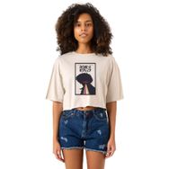 Tshirthane P22761S2884 See You In Space Cowboys Minimalist Anime Poster Bej Kadın Crop
